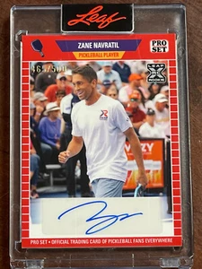 2023 LEAF PRO SET INCASSATO ZANE NAVRATIL 1° EVER PICKLEBALL ROOKIE AUTO #/500 - Foto 1 di 9