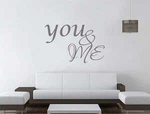 You and Me Wall Sticker Quote | You and Me Wall Decor | Couples Wall Decal - Picture 1 of 5