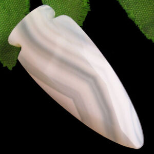 43x17x7mm Faceted White Onyx Agate Arrow Cab Cabochon F92965