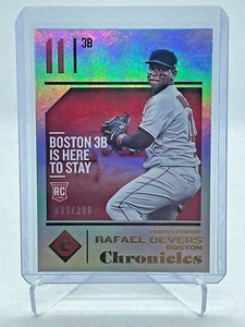2018 Press Proof RAFAEL DEVERS /299 Rookie Card 13 Panini Chronicles RC Parallel - Picture 1 of 2
