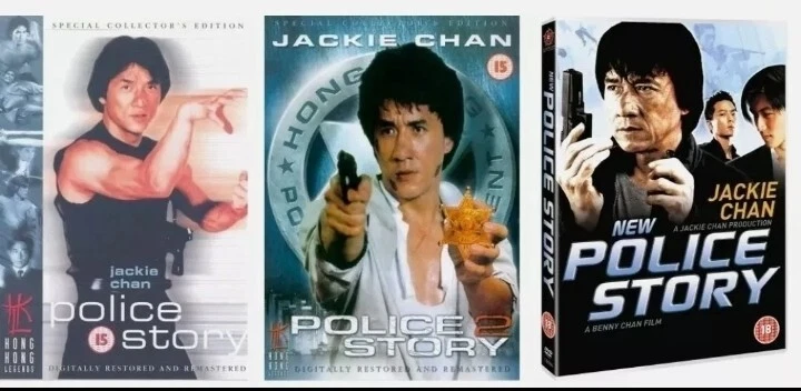 THE POLICE STORY TRILOGY COLLECTION DVD TRIPLE Part 1 2 3 Original UK Releas R2  - Image 1 of 1