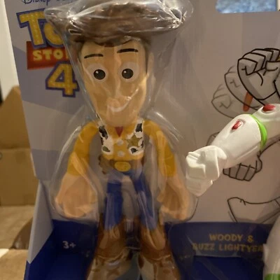 Disney Pixar Toy Story Flextreme Bendable Figures Woody and Buzz 7-8" New Mattel - Image 1 of 4