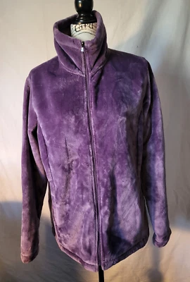Ideology Women’s Plush Fleece Zip Up Jacket size XL Purple Stand Collar - Image 1 of 4