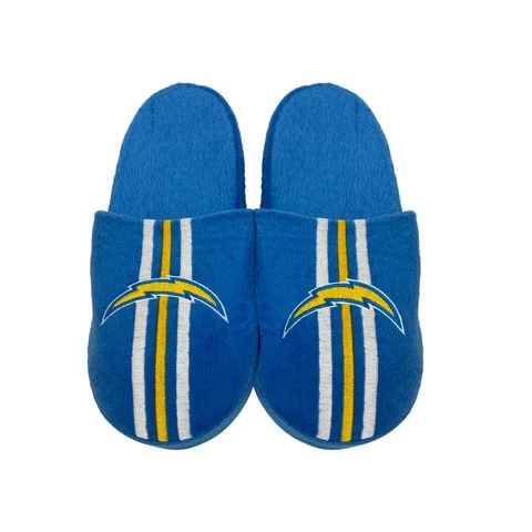 Los Angeles Chargers NFL Men's Team Stripe Slipper, 4 Sizes Available, FREE SHIP Cover