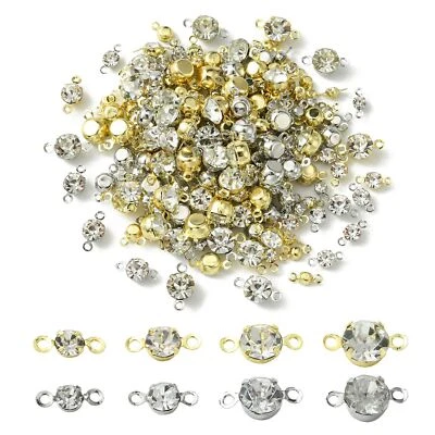 200x Cubic Zirconia Chain Links Connector Charms for Bracelet Necklaces Jewelry - Image 1 of 4