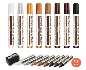 Kit Riparazione Mobili Piano Lavoro Pavimento Laminato Sistema Cera per Trucioli Graffi P&P - Foto 1 di 24