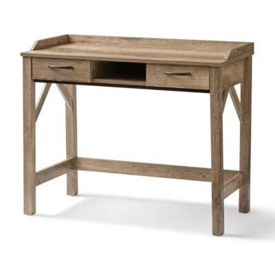 MAINSTAYS ASTON MILLS RUSTIC FARMHOUSE OCCASIONAL DESK, RUSTIC BROWN - Image 1 of 4