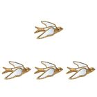 4 Pieces Swallows Hanging On The Resin Flying Bird Figurines