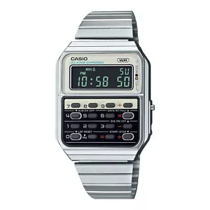 Orologio CASIO CALCULATOR CA-500WE-7BEF Calcolatrice Acciaio Vintage Bianco - Foto 1 di 2
