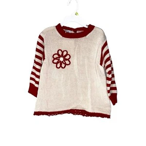 Mädchen Neu mit Etikett Zackali 4 Kinder handgestrickt 100 % Baumwolle Pullover Größe 5/6  - Bild 1 von 4