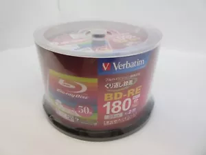 Verbatim Blu-ray Disc 25GB 2X BD-RE Rewritable 50 Disc from Japan - Picture 1 of 2