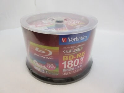 Verbatim Blu-ray Disc 25GB 2X BD-RE Rewritable 50 Disc from Japan - Image 1 of 2
