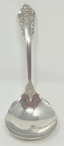 Wallace Grande Baroque Sterling Silver Gravy Ladle EXCELLENT B3-4 Cover