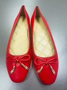 Michael Kors Nori Leather Ballet Flats, NEW, Size 7 - Picture 1 of 3