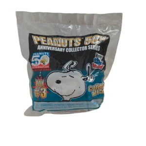 Peanuts 50th Anniversary Collector Series Wendys Toy #3 Snow Globe Snoopy New - Picture 1 of 1