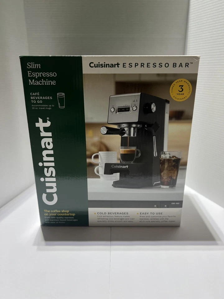 NUEVO Sellado Cuisinart Espresso Bar Collection Slim Espresso Machine EM160 –  Foto 1 de 4