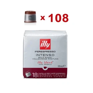 Illy 108 Capsule Caffè Iperespresso Tostatura Intenso (Marrone) - Imagen 1 de 6