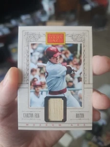 CARLTON FISK 2013 Panini Golden Age Museum Age Memorabilia Bat Relic Card - Picture 1 of 2