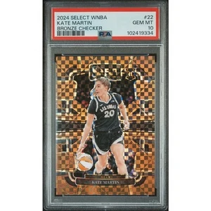 Kate Martin 2024 Select WNBA Bronze Checker RC /49 PSA 10 Gem Pop 7 #22 Valkyrie - Picture 1 of 2