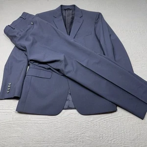 Traje Brooks Brothers para Hombres 41 Azul Marino Lana Milán Pecho Único 34X28 Pantalones - Imagen 1 de 24