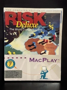 Risk Deluxe Apple Macintosh 3.5" Disk 1994 Mac Big Box Game Complete Vintage NEW - Picture 1 of 14