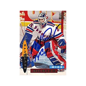 Mike Richter NY Rangers Autografo e Insc " Coppa '94!" Carta collezionabile Topps 1994 - Foto 1 di 2