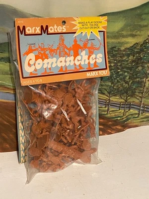 De colección Marx Mates Comanches Sin usar, en caja con camiseta Pee Backer 1977 Fort Apache Fighters Foto 1 de 4