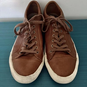 Polo Ralph Lauren Herren Hellbraun Leder Sneaker Schuhe 13D - Bild 1 von 9