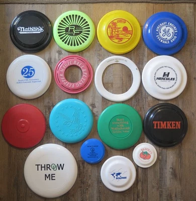 Vintage Frisbee lot Advertising Ohio Timken Hercules Wolfschmidt Vodka Fazolis - Image 1 of 4