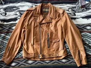 Chaqueta de cuero marrón tostado Schott Perfecto P5528 1928 D-Pocket 42 - 44 L - Imagen 1 de 11