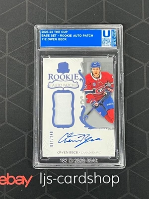 2023-24 The Cup Owen Beck #112 Rookie Patch Auto /249 SPM - Image 1 of 3