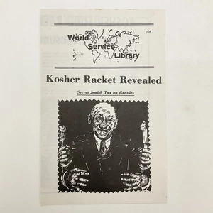 Kosher Racket Revealed Secret Jewish Tax on Gentiles Letter 1991 Conspiracy Ad - Imagen 1 de 12