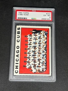 1964 Topps Chicago Cubs #237 Team PSA 6 EX-MT Vintage Baseball Card - Picture 1 of 2