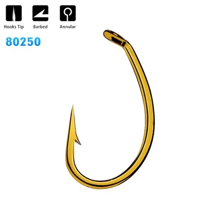 Lot 200pcs Fly Fishing Hook High Carbon Steel Brown Dry Flies Hook Barbed 8# 12# - Image 1 of 4