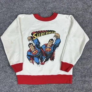 Vintage Superman Shirt Youth M 10-12 DC Comics 1977 rot weiß Kind Kids *LESEN - Bild 1 von 15