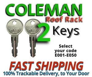 Coleman Keys RoadTrip Rooftop Roof Rack Replacement Key cut to code E001-E050 - Picture 1 of 3