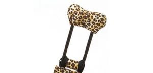CRUTCHEZE Cast Cover UNDERARM CRUTCH PAD COVERS SET IN LEOPARD PATTERN NEW - Picture 1 of 4