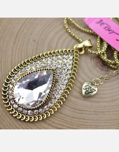 Retro Betsey Johnson Pendant Jewelry Fashion heart Dashuidi Charm necklace - Bild 1 von 4