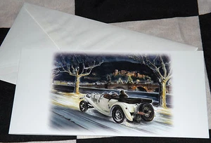 PRE WAR ROVER 12 ROADSTER EN HEIDELBERG NUEVA TARJETA DE REGALO NAVIDAD NAVIDAD - Imagen 1 de 1