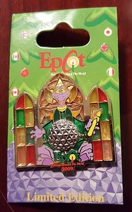 WDW Epcot Holidays Around the World 2009 -Candlelight Processional - Figment Pin - Picture 1 of 4