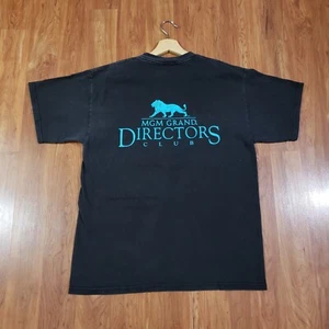Vintage 1990s MGM Grand Directors club Las Vegas Casino Shirt Black Size Large - Picture 1 of 7