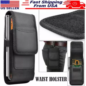 For iPhone 16 15 14 13 12 11 Pro Max X Case Nylon Belt Clip Holster Phone Pouch - Picture 1 of 14