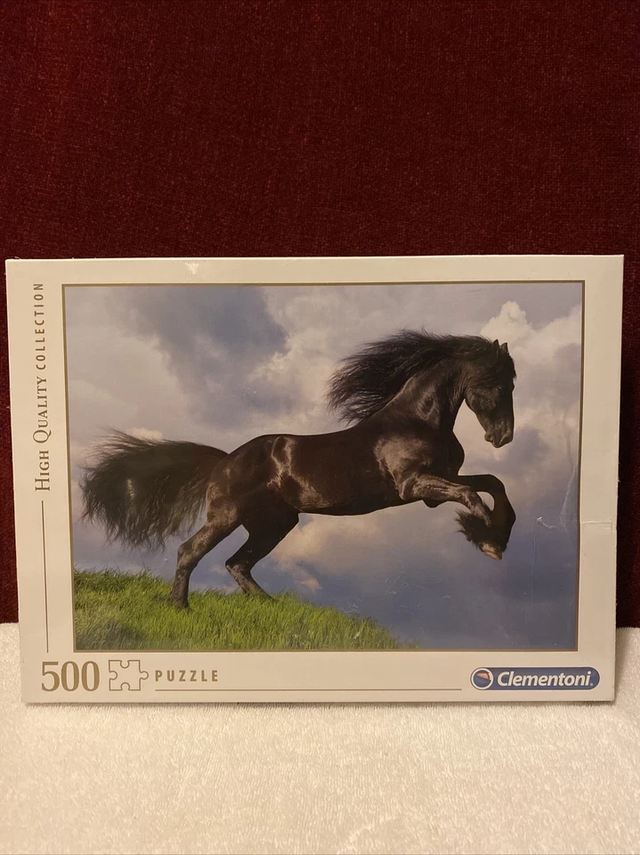 Rompecabezas Clementoni Fresian Black Horse 500 piezas nuevo sellado Italia Foto 1 de 4