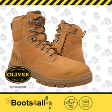 Oliver ATs 55332Z Safety Work Boots Steel Toe ZIP Side Wheat