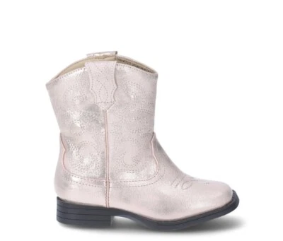Wonder Nation Toddler Girls Gold Western Cowboy Boots Various Sizes NEW - Image 1 of 4
