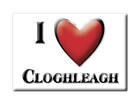 CLOGHLEAGH (WW) SOUVENIR IRELAND WICKLOW FRIDGE MAGNET I LOVE