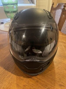 Hawk ST-1198 Black Transition 2-in-1 Motorcycle HELMET - Size SMALL W/Hawk Comms - Picture 1 of 11