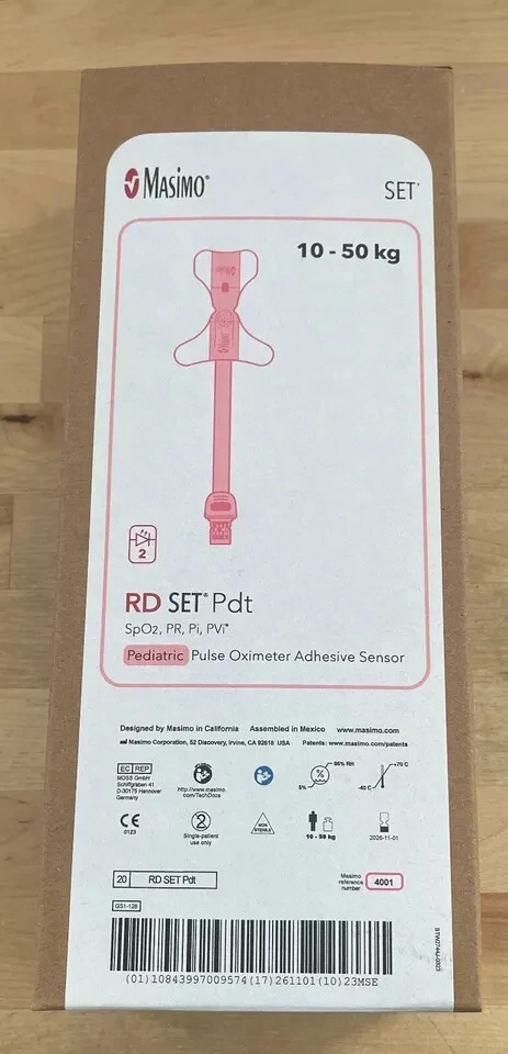 Masimo 4001 Rd Set Spo2 Pediatric Pulse Oximeter Adhesive Sensor