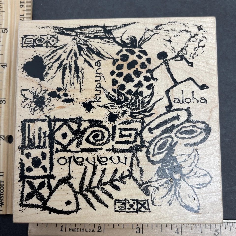 Sello de goma grande Club Scrap Hawaii edición limitada Foto 1 de 4