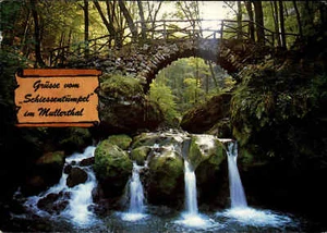 CASCADA motivo postal cascada tapón de tiro Mullertal Luxemburgo color - Imagen 1 de 2